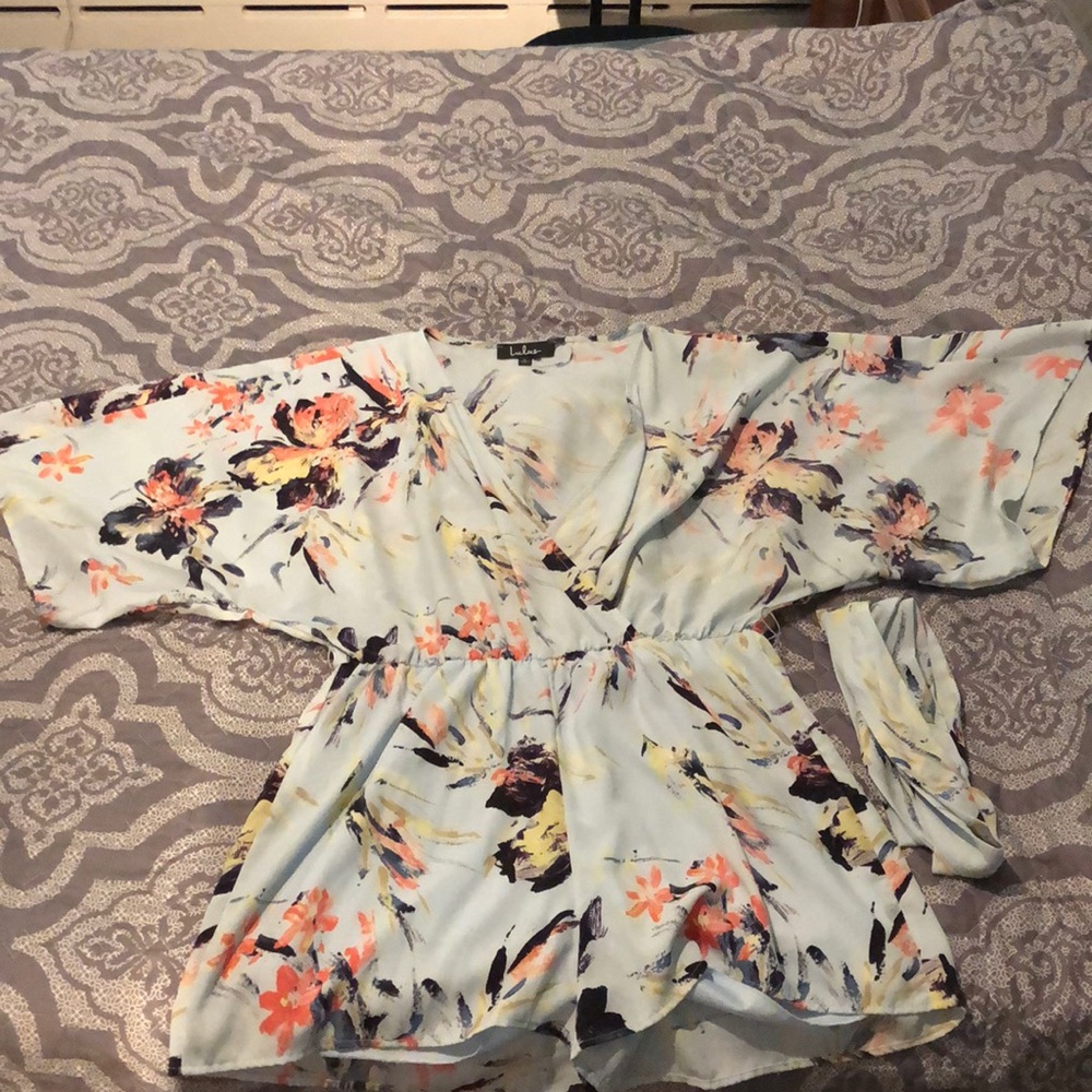 LuLu Short Sleeve Romper with Belt